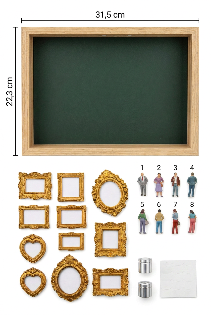Ilustracja zestawu z ośmioma figurkami