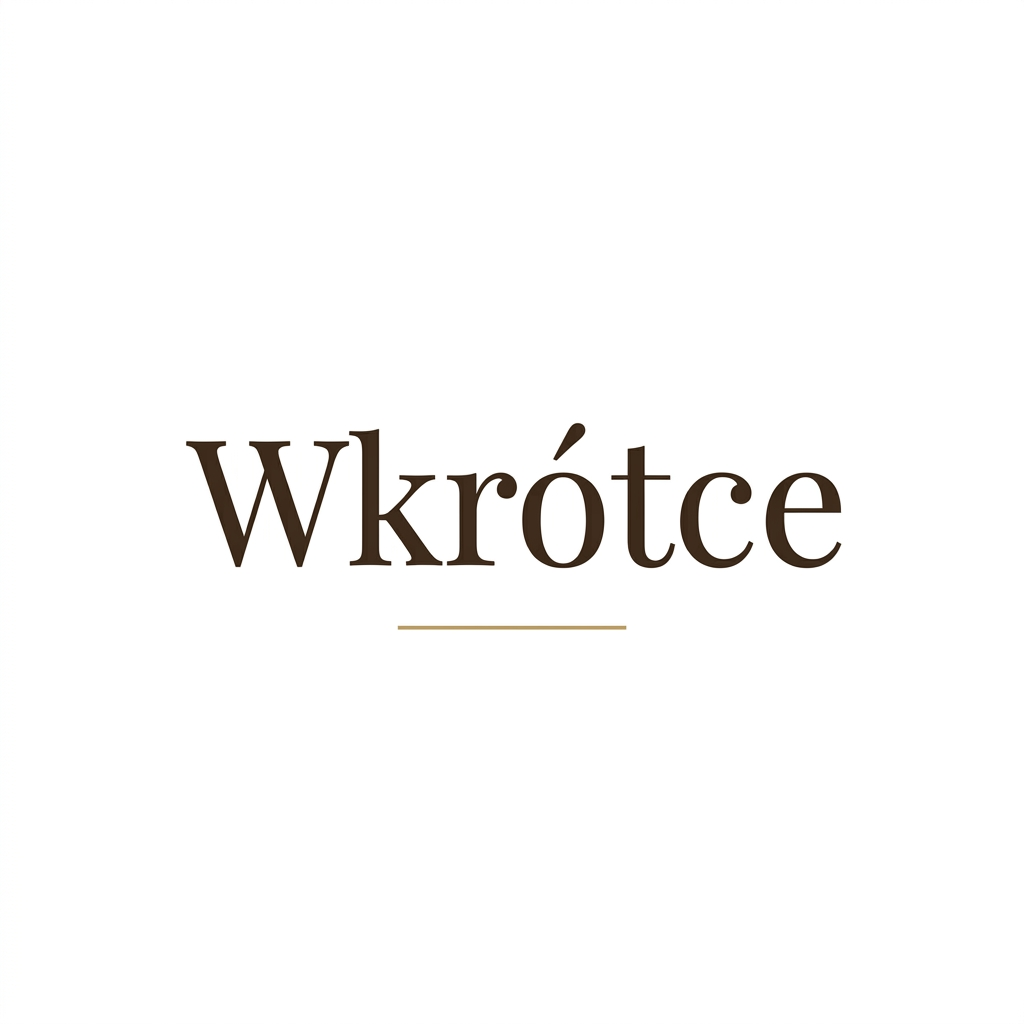 Minimalistyczna grafika z napisem Wkrótce na białym tle